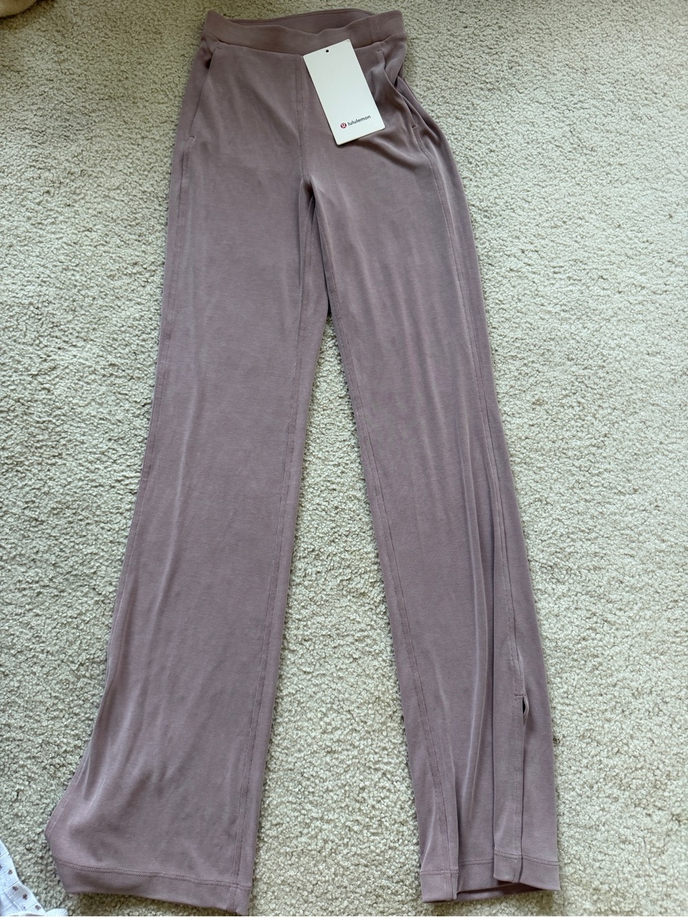 New Lululemon Lilac Drapey Softstreme Flared Pant wide leg